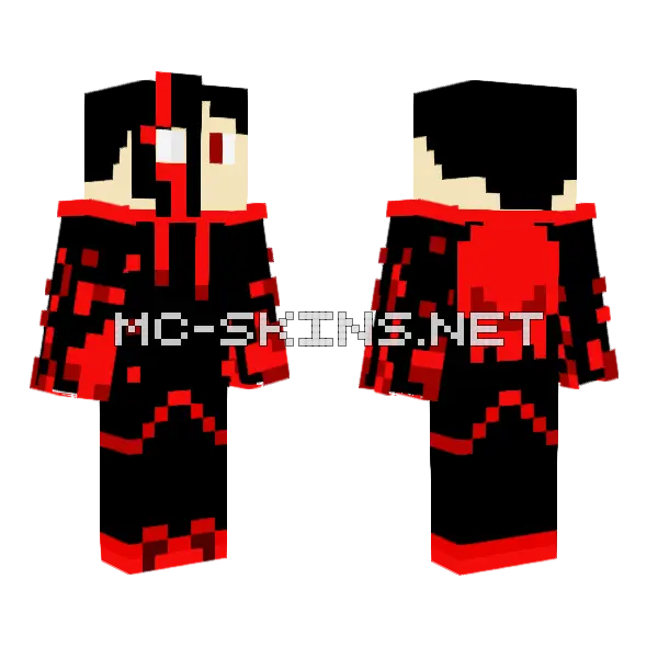 The Masked One V1 Minecraft skin, front and back