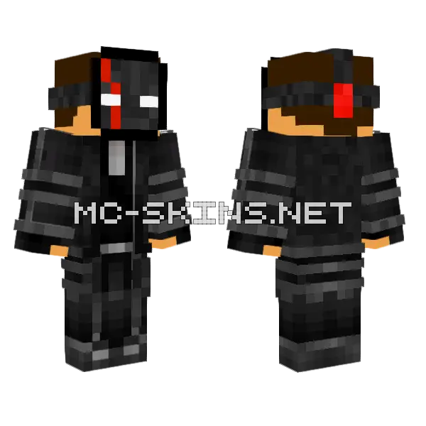 The Mercenary Minecraft skin, front and back