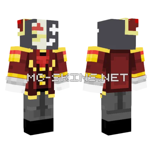 The Narrator Minecraft skin, front and back