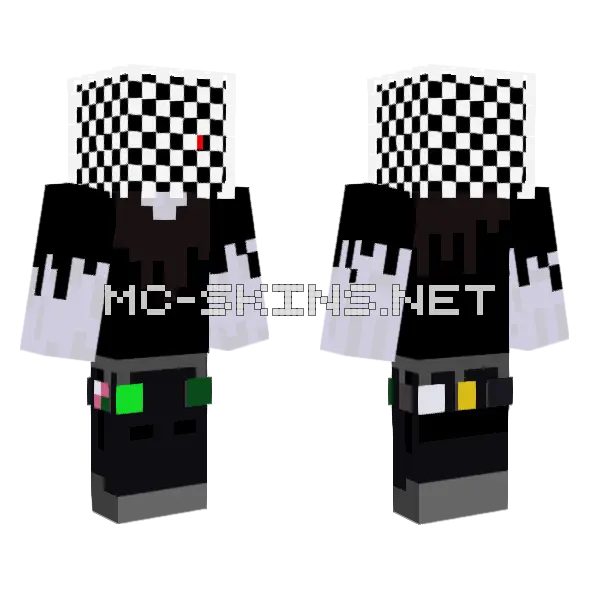 The Night A Stalker Minecraft skin, front and back