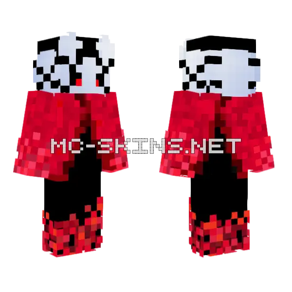 The Nightmare Knight Minecraft skin, front and back