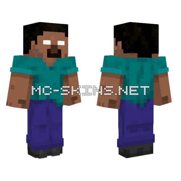 The One With White Eyes Minecraft skin, front and back