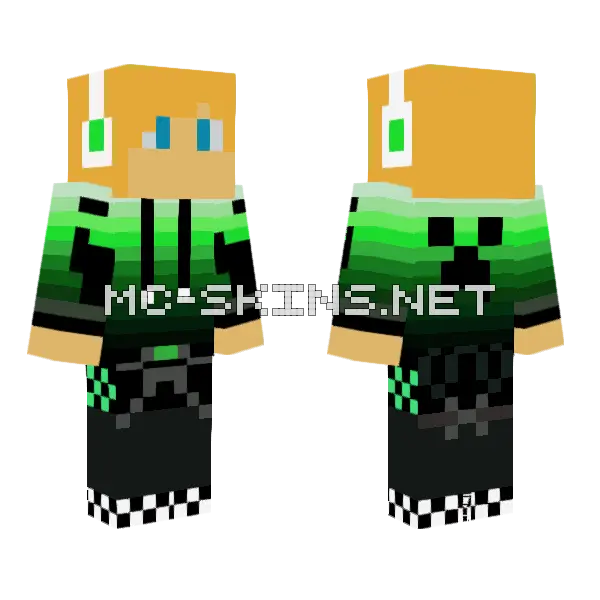 The Oneeeeeeee Minecraft skin, front and back