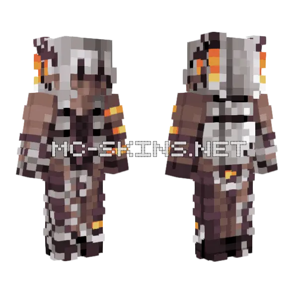 The Pale Witch Effects Minecraft skin, front and back