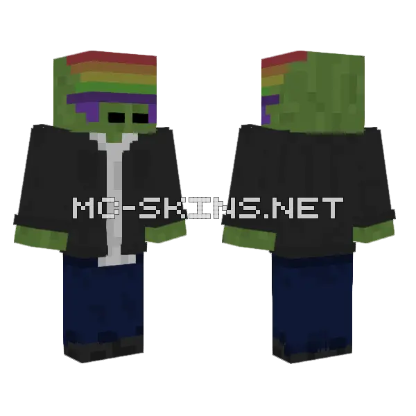 The Pancake Cosmos Minecraft skin, front and back