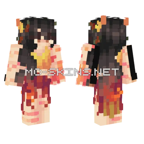 The Phoenix Within Her Minecraft skin, front and back