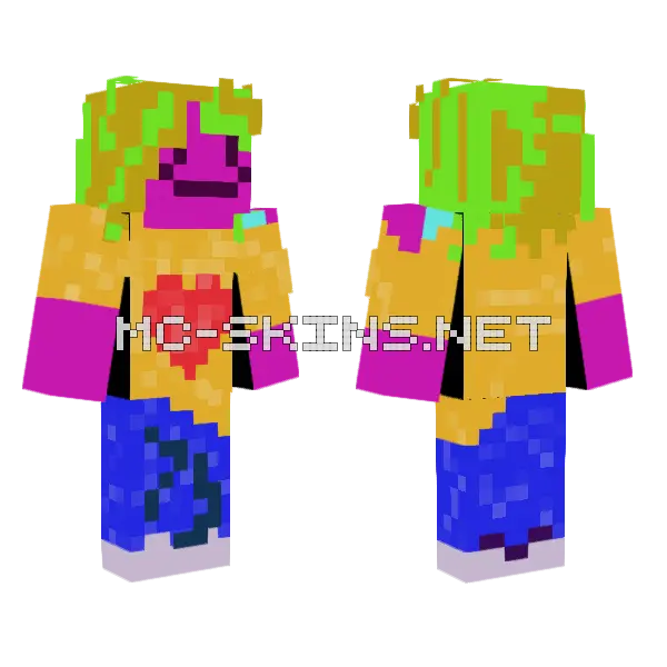The Pick Me Minecraft skin, front and back