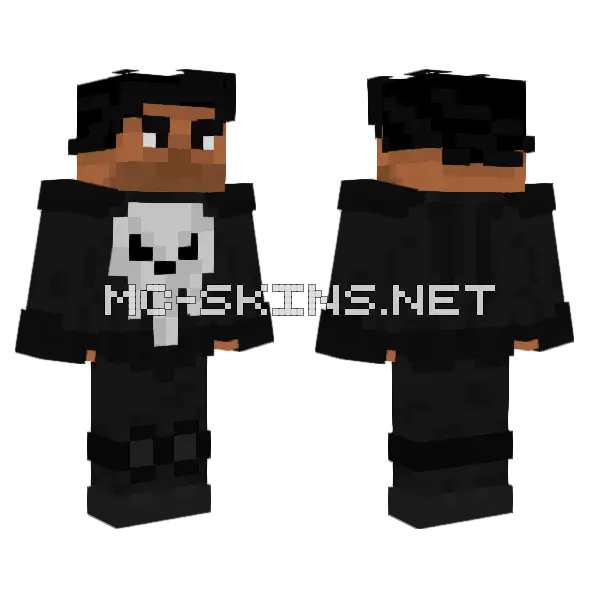 The Punisher Skin Minecraft skin, front and back