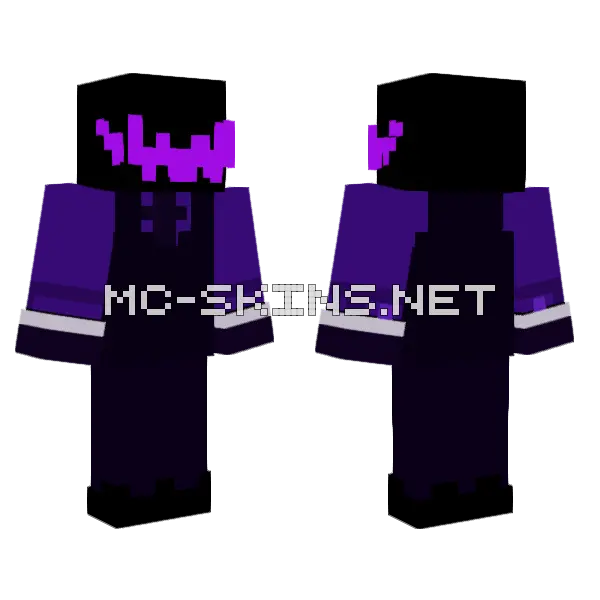 The Pupiteeer Minecraft skin, front and back