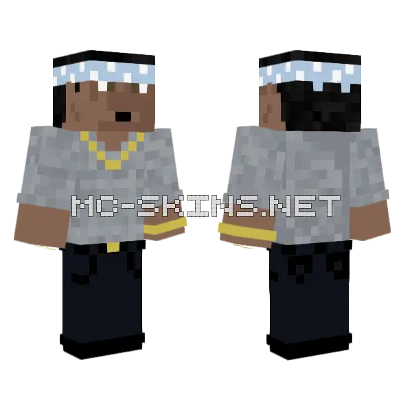 The Saint Minecraft skin, front and back