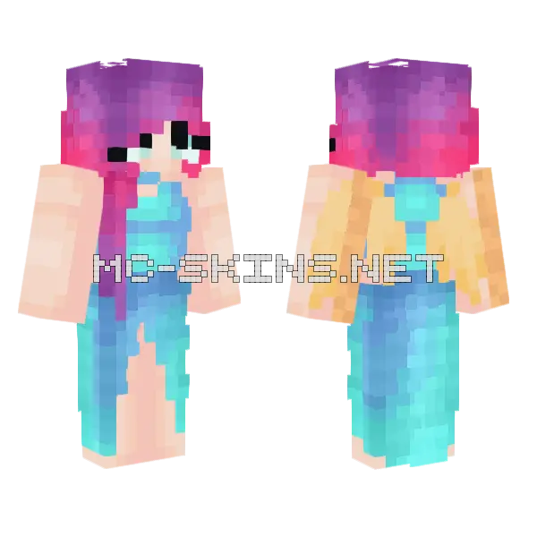 The Sea And Her Wings Minecraft skin, front and back