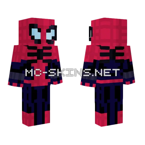 The Sensational Spider-Man Minecraft skin, front and back