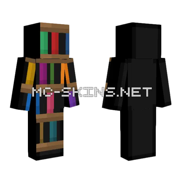 The Skindex Library Minecraft skin, front and back