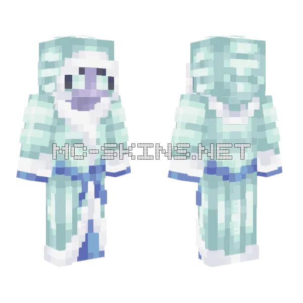 The Snow Queen Minecraft skin, front and back