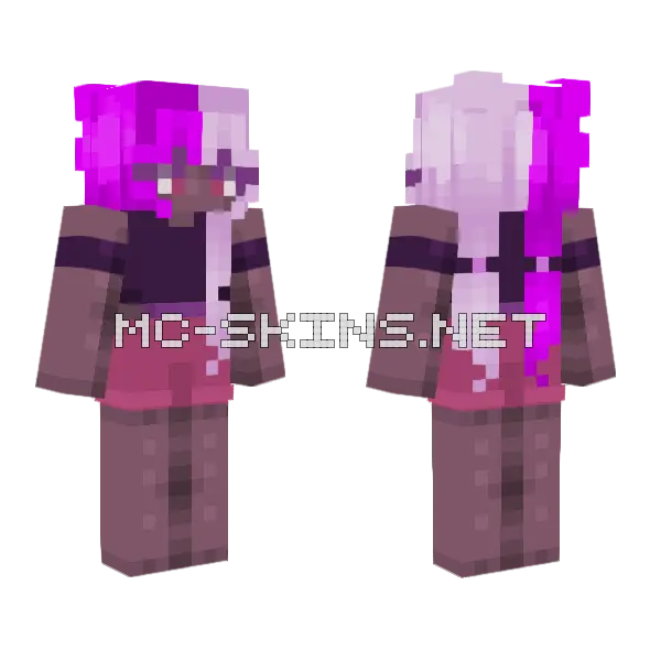The Sun Dips Low Minecraft skin, front and back
