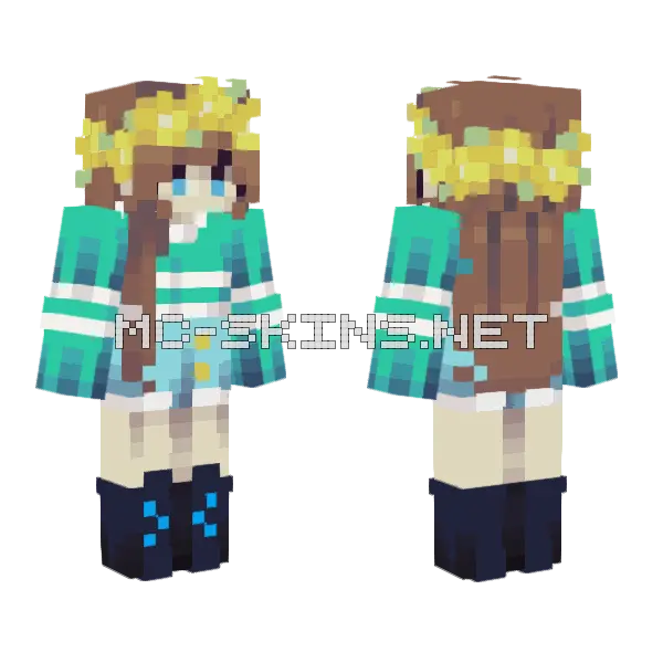The Sun Is Coming Through Oc Minecraft skin, front and back