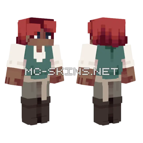 The Swashbuckler Minecraft skin, front and back