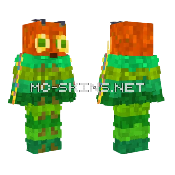 The Very Hungry Caterpillar Minecraft skin, front and back