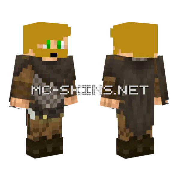The Viking Minecraft skin, front and back