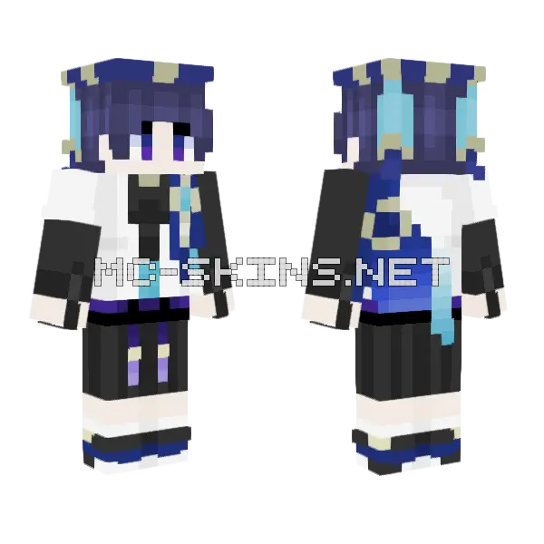 The Wanderer Minecraft skin, front and back