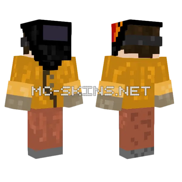 The Welder Minecraft skin, front and back
