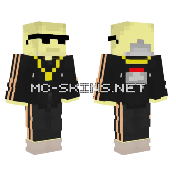 Thehuman Yellow Minecraft skin, front and back