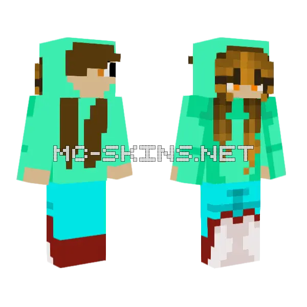 Then Vs Now Minecraft skin, front and back