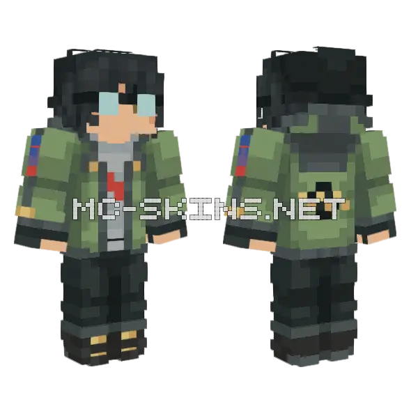 Theo Kade Minecraft skin, front and back