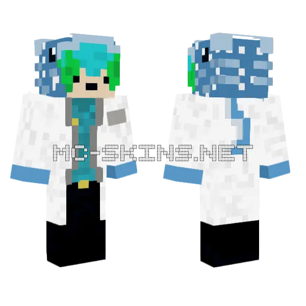 Therapy Elote Minecraft skin, front and back