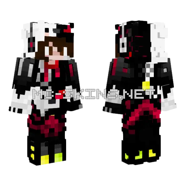 Thevidus Skin Monokuma OC Minecraft skin, front and back