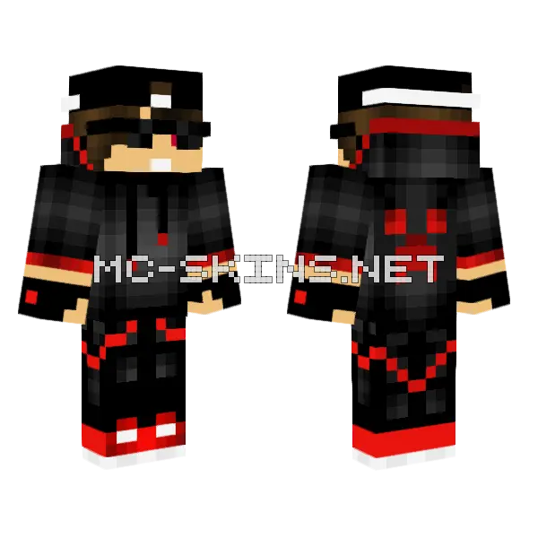 Thiago 45 Creeper Hoodie Minecraft skin, front and back