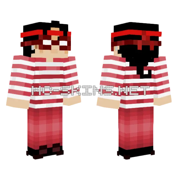 Thief V2 Red Minecraft skin, front and back