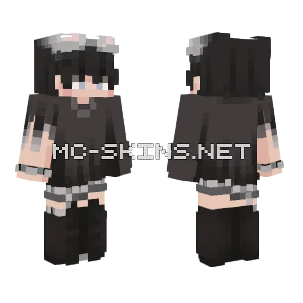 Thigh Highs 3 Minecraft skin, front and back