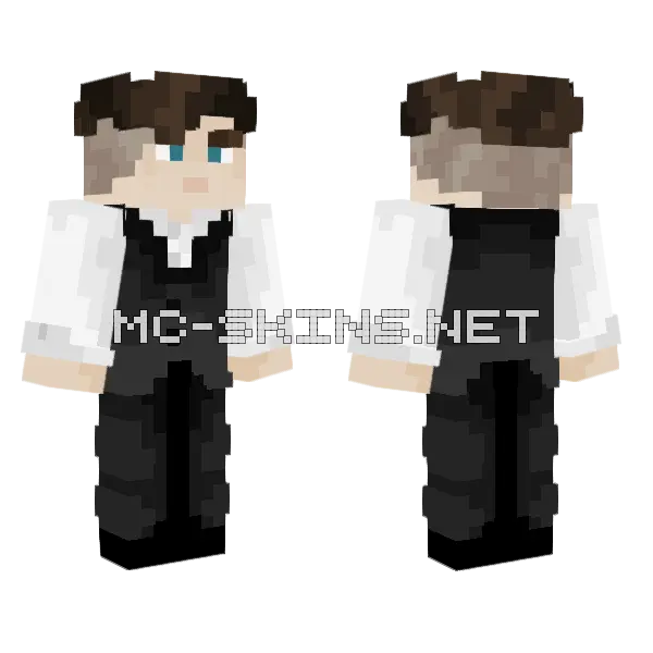 Thomas Shelby Suit Minecraft skin, front and back