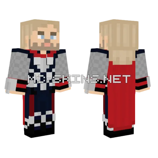 Thor Avengers 2012 Minecraft skin, front and back