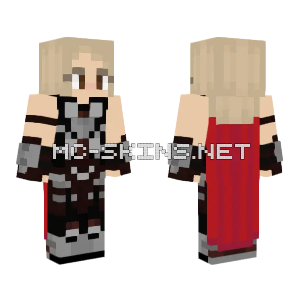 Thor Jane Foster Minecraft skin, front and back