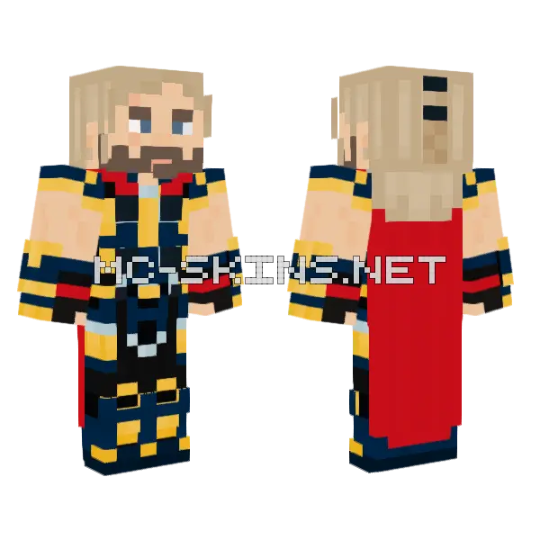 Thor MCU Skin Minecraft skin, front and back