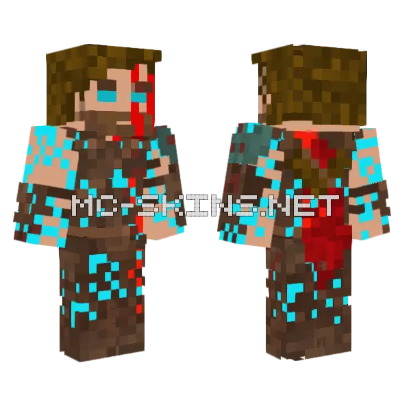 Thor Ragnarok Minecraft skin, front and back