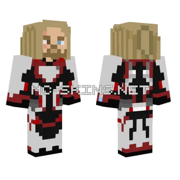 Thor Team Quantum Suit Minecraft skin, front and back