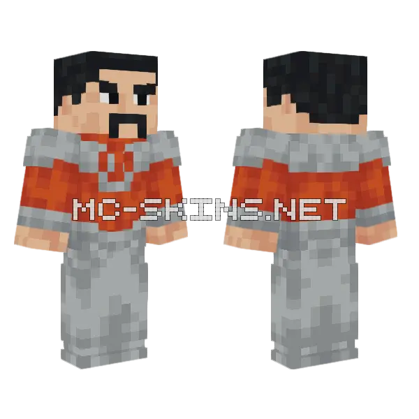 Thragg Minecraft skin, front and back