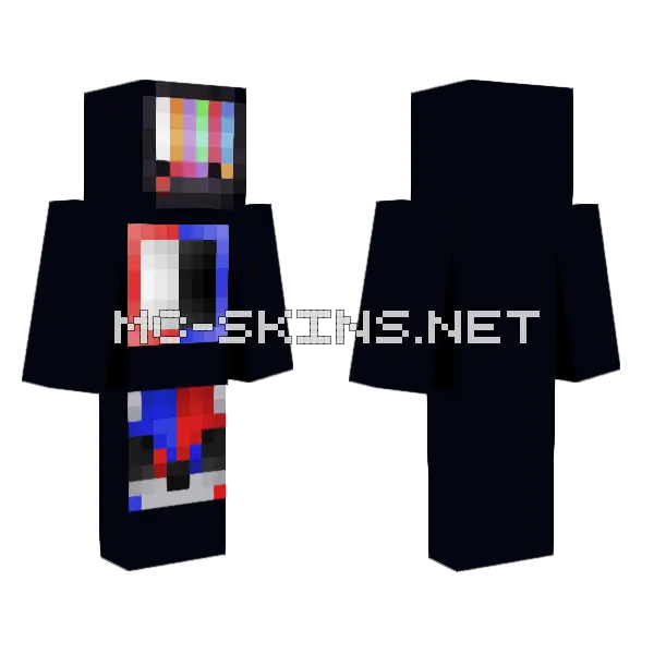 Three Different PFPs Minecraft skin, front and back