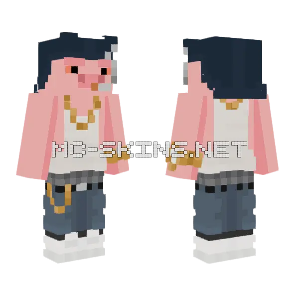 Thug Minecraft skin, front and back