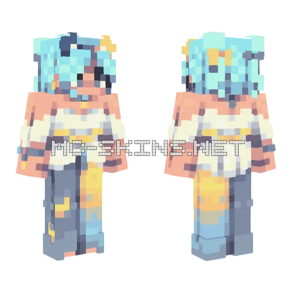 Thunderhead V3 Minecraft skin, front and back