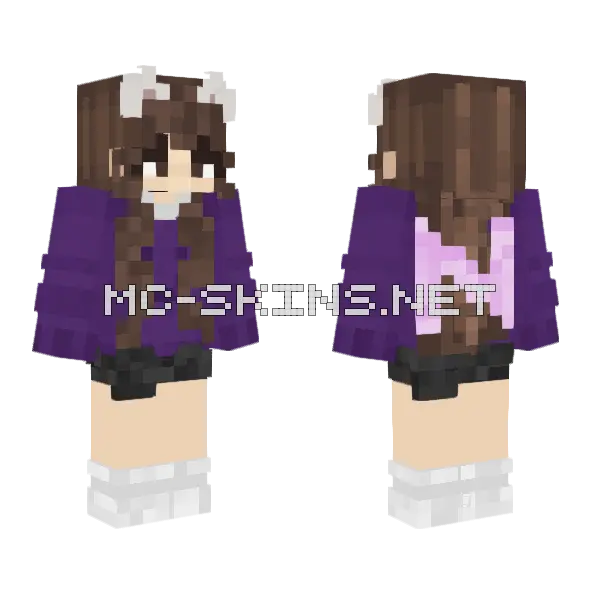 Ti Amo Girl Minecraft skin, front and back