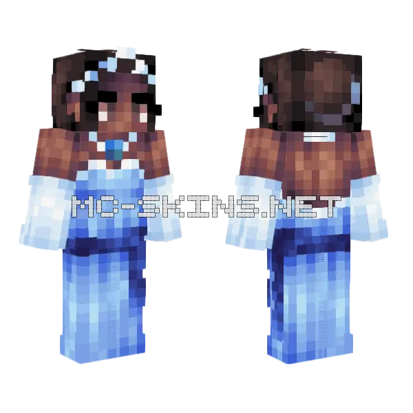 Tiana The Princess Minecraft skin, front and back