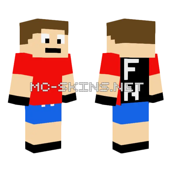 Tianfn Red and Blue Outfit, front and back