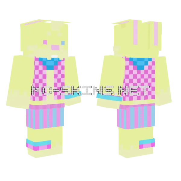 Tibby From Fuzzy Horizons Minecraft skin, front and back