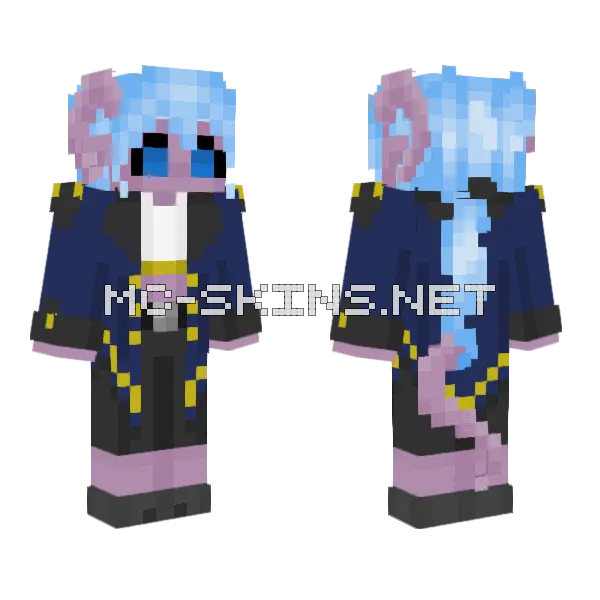 Tiefling Warlock Dungeons Dragons Minecraft skin, front and back