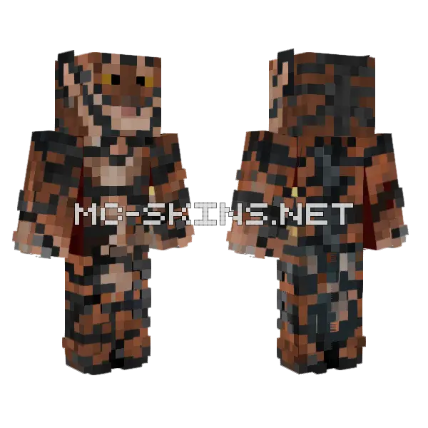 Tiger Anthro Furry, front and back