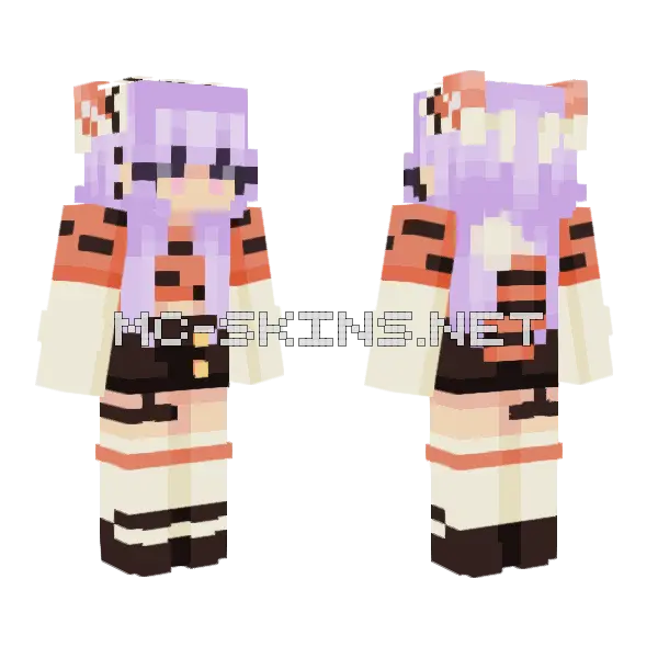 Tiger In The Forest Minecraft skin, front and back